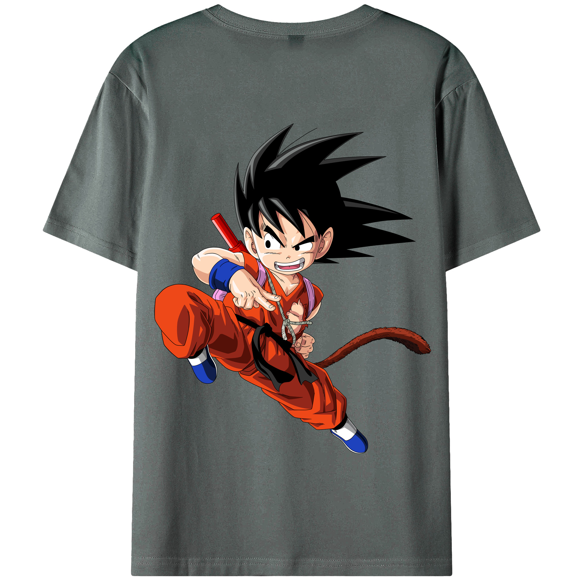 （画像用） ドラゴンボール 孫悟空（そん ごくう）Son Goku カカロット DRAGON BALL Kakarotto 綿100％半袖Tシャツ（背面プリント）